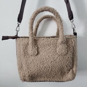Parfois Wool Tan Handbag Perfect Condition Compliment Attracting